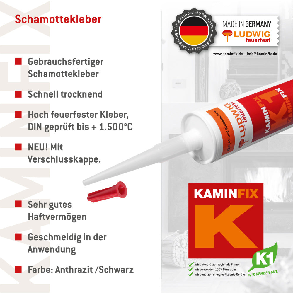 Kaminfix K1 Schamottekleber bis 1500°C