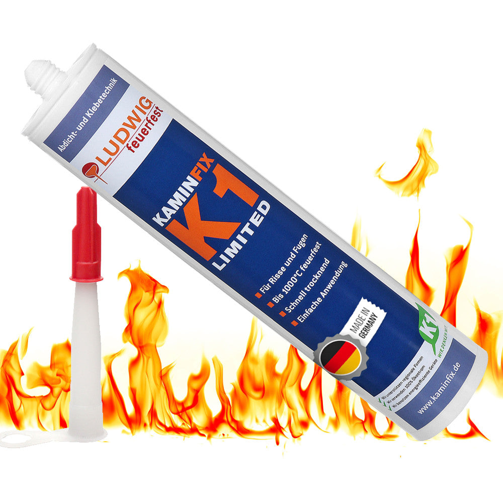 Profi Vermiculit und Brandschutzkleber Kaminfix K1 Limited 1000°C zum verkleben von Vermiculit- Platten