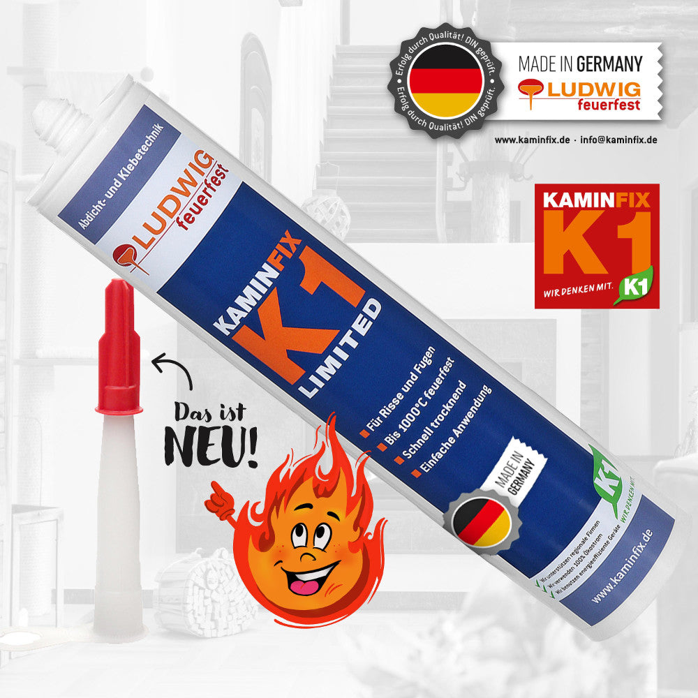 Profi Vermiculit und Brandschutzkleber Kaminfix K1 Limited 1000°C zum verkleben von Vermiculit- Platten