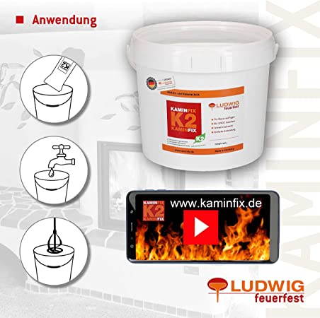 Kaminfix K2 Schamottemörtel bis 1250°C