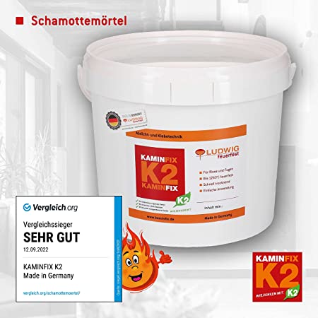 Kaminfix K2 Schamottemörtel bis 1250°C
