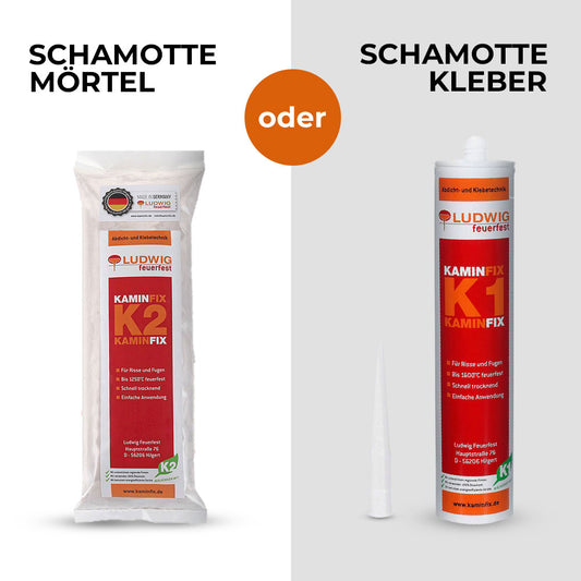 Ofen & Kamin Reparatur: Schamottemörtel oder Schamottkleber?