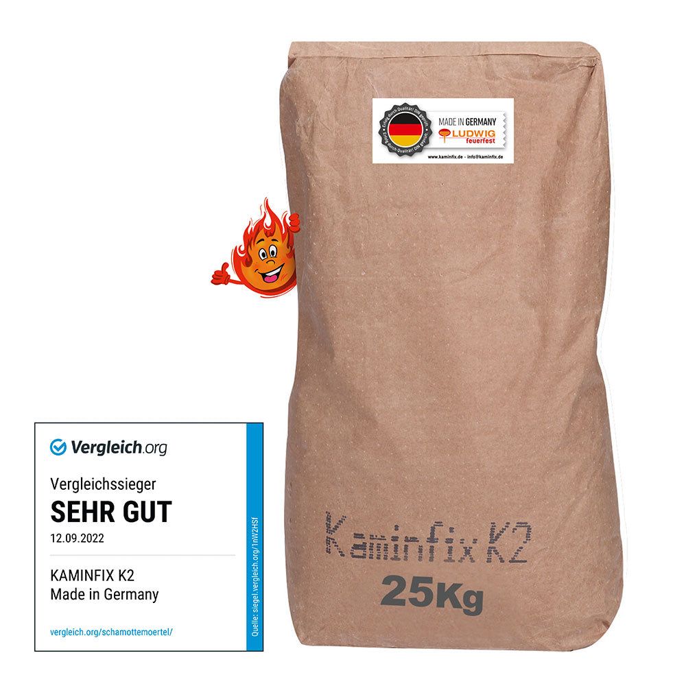 Kaminfix K2 Schamottemörtel 25Kg Beutel