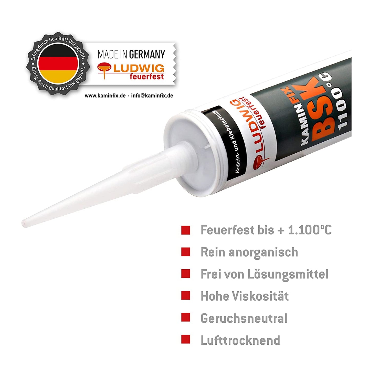 Profi Vermiculit und Brandschutzkleber Kaminfix BSK 1100°C zum verkleben von Vermiculit- Platten