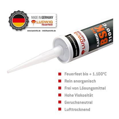 Profi Vermiculit und Brandschutzkleber Kaminfix BSK 1100°C zum verkleben von Vermiculit- Platten